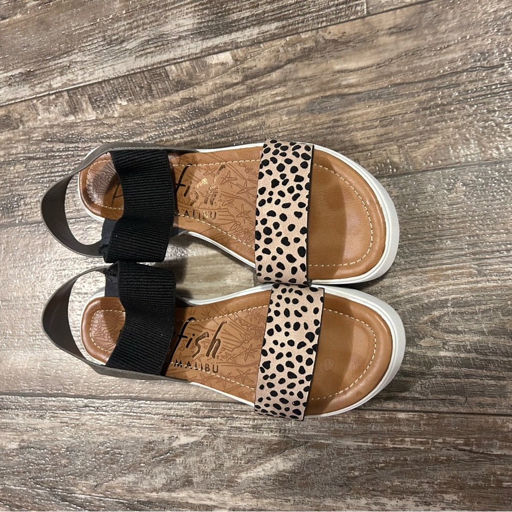 Blowfish Malibu Leopard Print Sandals